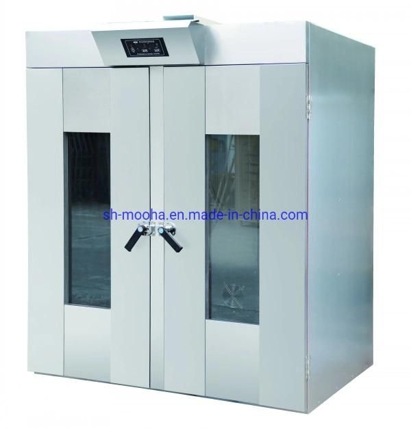 Commercial Double Doors Dough Prover Stainless Steel Hot Air Circulation Proofer Retarder Proofer Bakery Machines 64 Trays Dough Fermentation Proofer