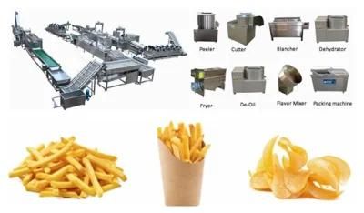 Automated Industrial Potato Chips Making Machine Frozen French Fries Machinery
