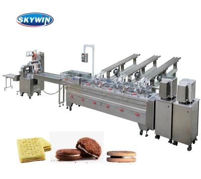 Automatic Single/Mixed Flavor Creaming Sandwich Cookies Sandwich Equipment with Packing