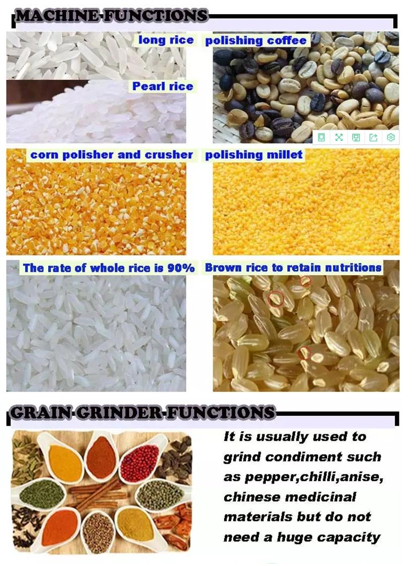 Combined Corn Grain Herbs Cereal Grinder Rice Milling Equipment Machine