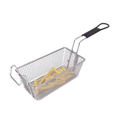 4 Gallon Hevy Duty Restaurant Deep Fryer Basket Rectangular Stainless Steel Fry Basket ...