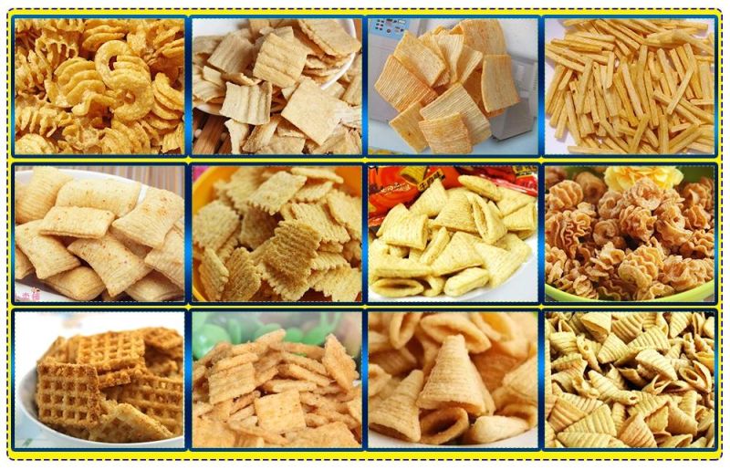 Frying Food Crisp Machines Potato Crisp Processing Line Salad Bugles Chips Food Making Machine Fried Rice Flakes Machine
