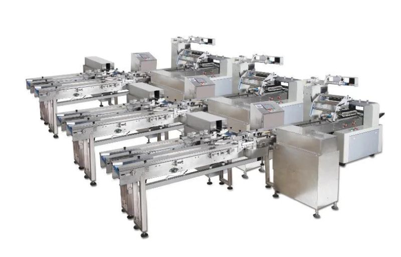 Skywin Full Stainless Steel Automatic High Speed Wafer Biscuit Feeding &Packing Line