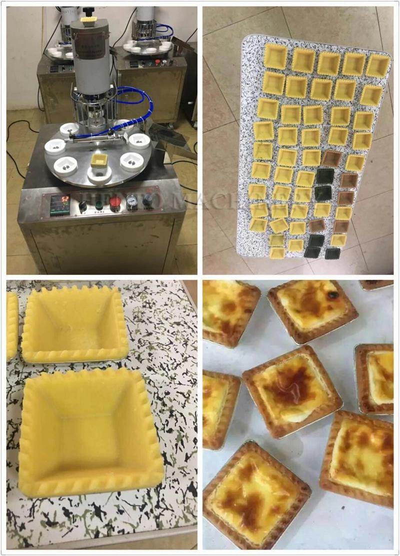 High Efficiency Pineapple Tart Making Machine / Egg Tart Machine Press / Mold Shape Egg Tart Skin Machine Price