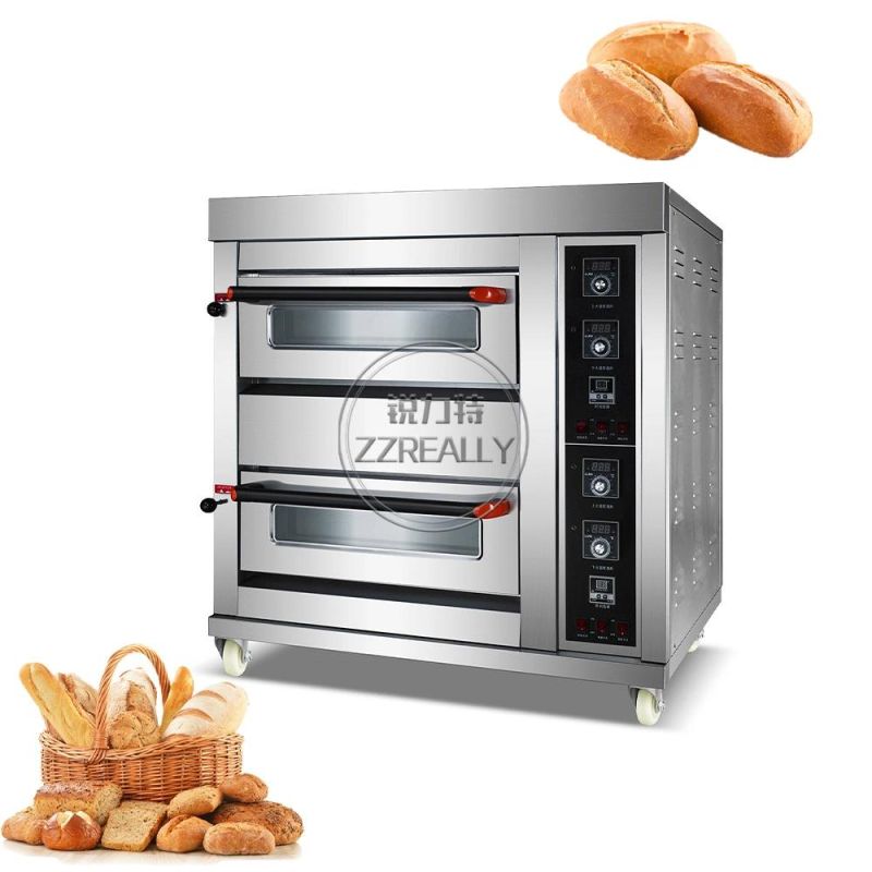 2 Decks 2 Trays Commercial Gas Baking Oven Cake Pizza Bread Oven Bakery Machines Baking Equipment