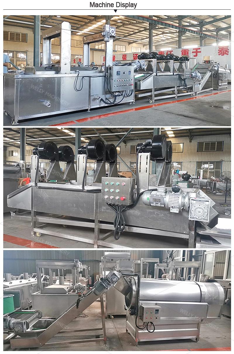 Full Automatic Peanut Cashew Nut Green Beans Peas Fryer Frying Machine Production Line Price