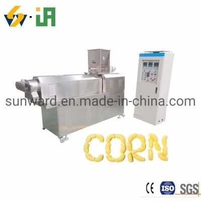 Double Screw Automatic Bulked Food Snack Processing Line Extruder Machine