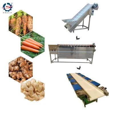 High Effective Brush Roller Potato Peeler Washer Cleaner Machine Line