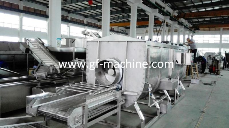 500kg/H High Efficiency Spiral Blancher for Food Processing Machine