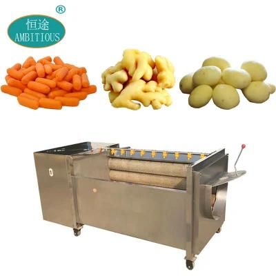 Automatic Carrot Potato Ginger Washing and Peeling Machine