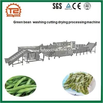 Green Bean Washing Cutting Drying Processing Machine