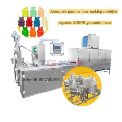 Automatic Gummy Candy Jelly Candy Making Machine and Production Line Central Filled Gummy ...