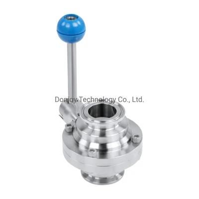 Donjou Sanitary Butterfly Ball Valve with Clamp End