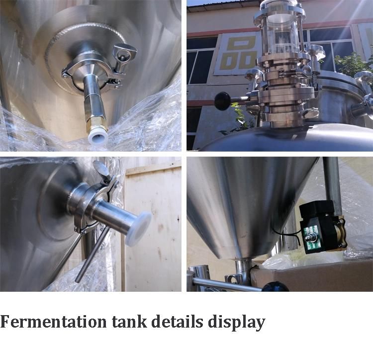 500L 1000L 2000L Beer Fermenting Equipment Conical Fermentation Tank for Brewery