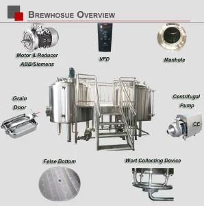Electric Steam Direct Fire Heating Pub Beer Brewing Making Fermentation System Equipment ...