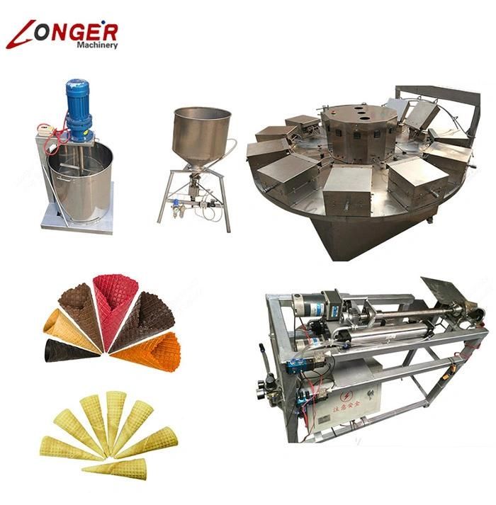 Electric Crispy Snack Food Ice Cream Cone Biscuit Making Machine