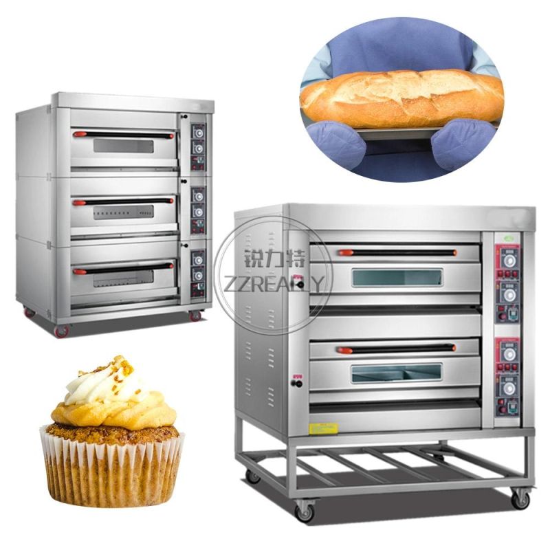 2 Decks 2 Trays Commercial Gas Baking Oven Cake Pizza Bread Oven Bakery Machines Baking Equipment