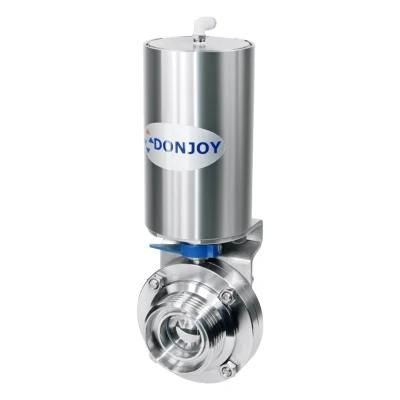 Donjou Sanitary Butterfly Ball Valve with Stainless Steel Actuator