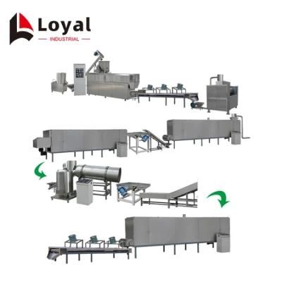 Automatic Puffing Breakfast Cereal Manufacturers Making Machine Corn Flakes Extruder ...