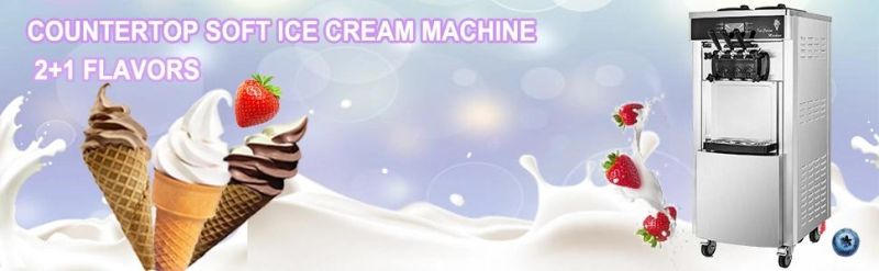 20-28L/H 3 Flavor Floor Standing Air Adjustable Function Soft Ice Cream Machine