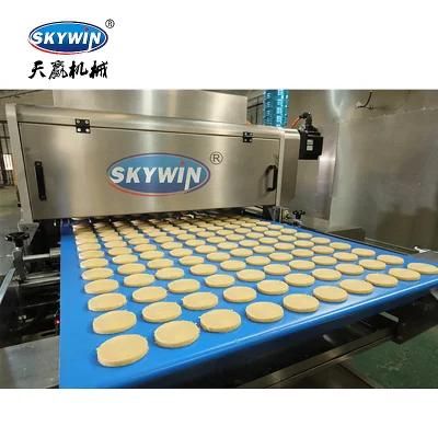 Skwyin Stainless Steel Biscuit Cutter &amp; Depositor Making Cookies Cream Filling Machine