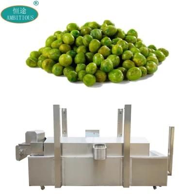 Mesh Belt Gas Fryer Fried Green Peas Frying Machine