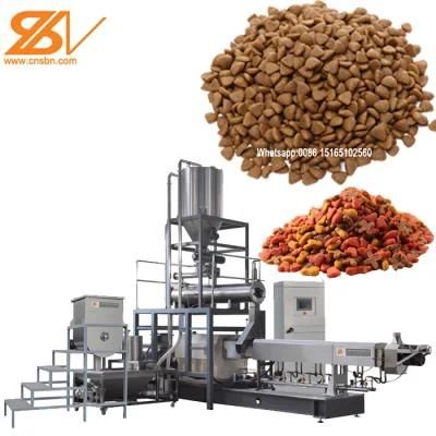 Full Production Line Automatic Dry Wet Animal Pet Dog Cat Food Pellet Processing Extruder ...