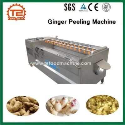 Automatic High Efficiency Potato Stainless Steel Brush Type Ginger Peeling Machine