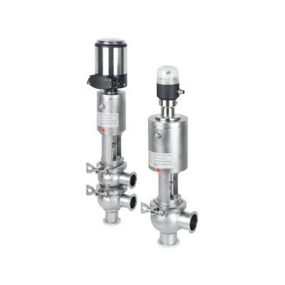 Pneumatic Control Shut-off and Diverter Valve for Food Beverage Dairy