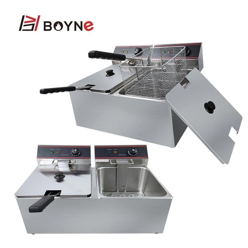 11L Two Tank Commercial Fryer for Kitchen