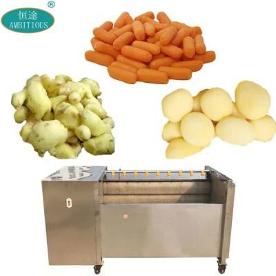 Vegetable Brush Roller Spray Washer Ginger Potato/Carrot Washing Machine