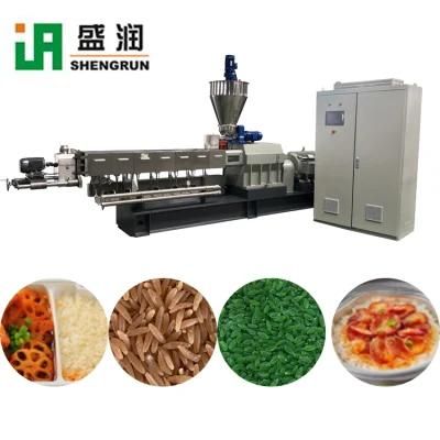 Twin Screw Extrusion Artificial Rice Machine Fortified Rice Processing Plant