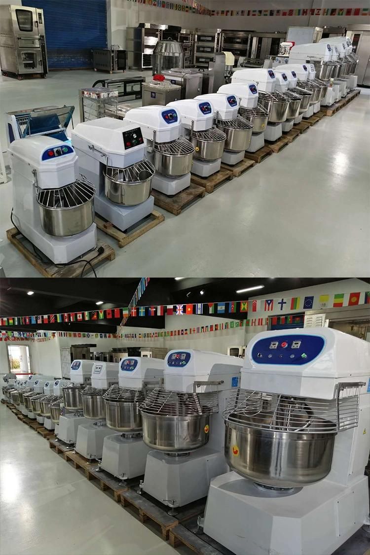 Bakery Equipment Industrial Commercial Pizza Cake Bread Spiral Dough Mixer for Sale