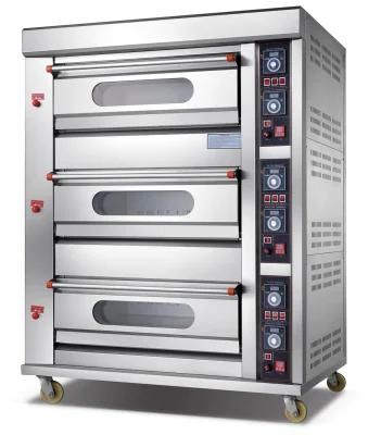 3 Deck 6 Trays Gas Oven for Commercial Kitchen Baking Machine Bakery Machinery Food ...