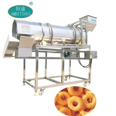 Electric Food Flavoring Drum Corn Rice Puffed Snack Seasoning Machine
