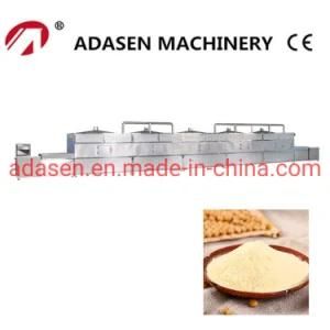Tunnel Conveyor Belt Soybean Flour and Lotus Root Flour Powder Materials Microwave Drying ...