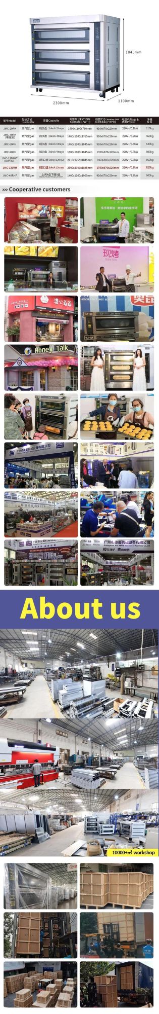Commercial Kitchen 3 Deck 12 Trays Gas Oven for Baking Equipment Bakery Machine Food Machinery Bread Machine Equiped with Timer (Discount)