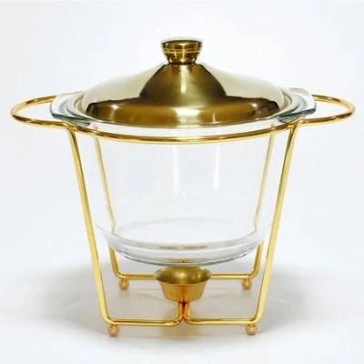 4L Clamshell Catering Buffet Stove Serving S/S with Glass Window 9 Qt. Full-Size Gold ...