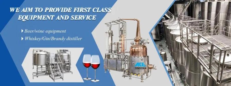 Industrial Distiller Alcohol Small Distiller Vodka Distillery for Sale Equipment Distillation 1000L Copper Stills Distillery