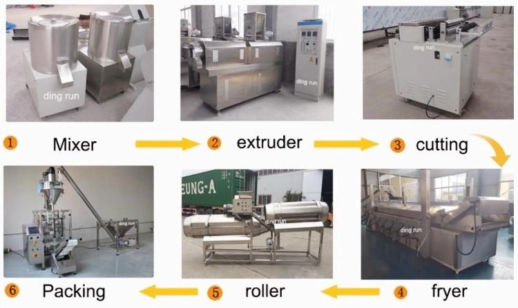 Automatic American Snack Food Making Machine Extrusion Snack Processing Line