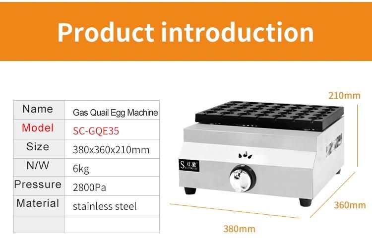 Stainless Steel Gas Quail Egg Machine