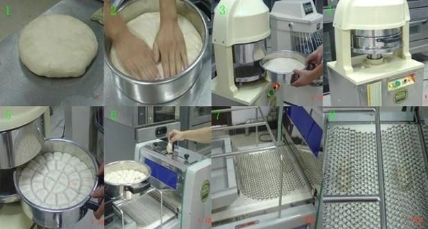 Semi Automatic Dough Divider Rounder Bread Dough Bakery Machines Dough Ball Making Equipment Snacks Dough Rounder