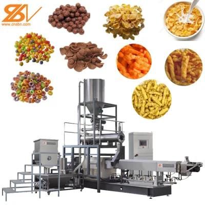 Corn Flakes Chips Breakfast Cereals Kurkure Cheetos Extruder Making Machine Processing ...