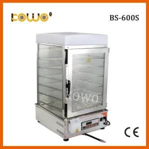 Stainless Steel Restaurant 5 Layer Electric Food Glass Display Steamer for Commercial
