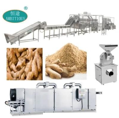 Ginger Processing Washing Peeling Drying Milling Packing Machines