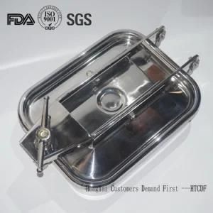 Food Grade High Pressure Vessel Stainless Steel Tank Rectangle Manhole