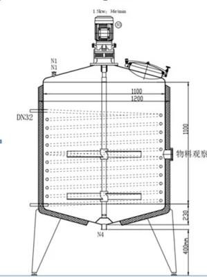 Insulated Jacketed Wall Heating Reaction Mixing Holding Mixer Price