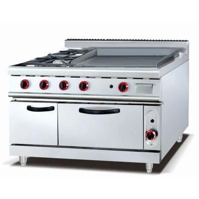 Restaurant Equipment Commercial Gas Griddle &amp; Gas Stove Range with Oven