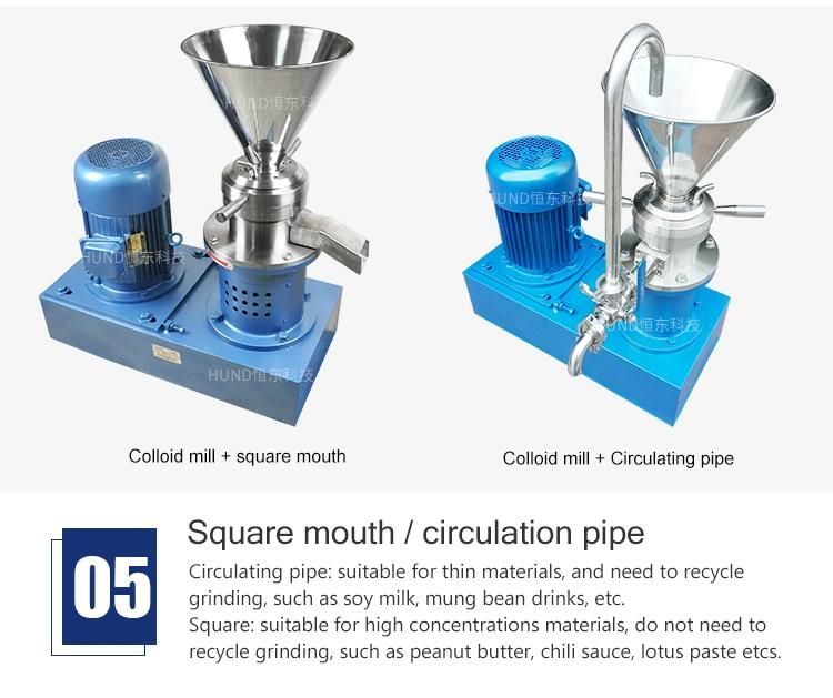 Commercial Nut Butter Milk Making Equipment Cocoa Beans Grinding Colloid Mill