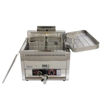 Bdh17L Commercial Gas Counter Top Deep Fryer with Temperature Control, Large Capacity ...